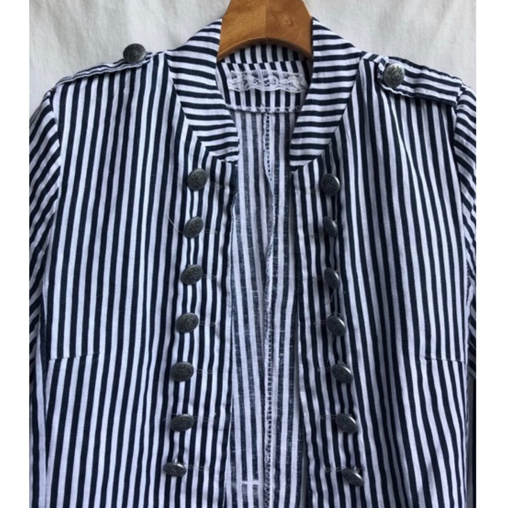 NWOT Made in Italy - 100% Linen Nautical Blazer - Picture 4 of 8